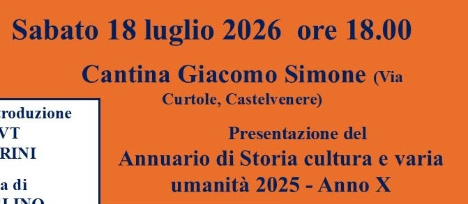 Presentazione Annuario 2025 a Castelvenere