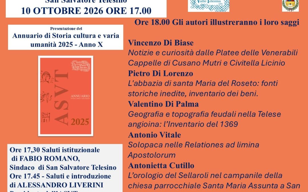 Presentazione Annuario 2025 a S. Salvatore Tel.